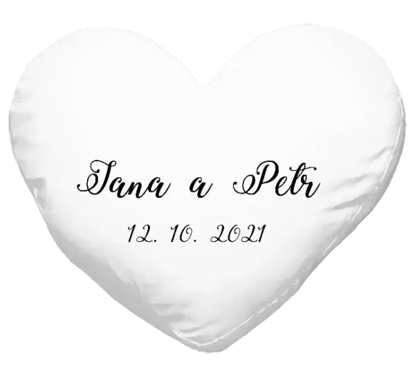 Polštář Jména a datum písmo 3