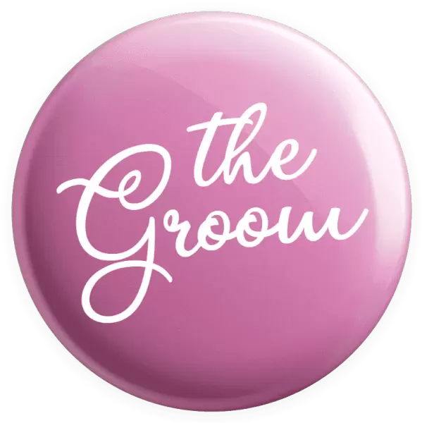 Placka The Groom - nápis