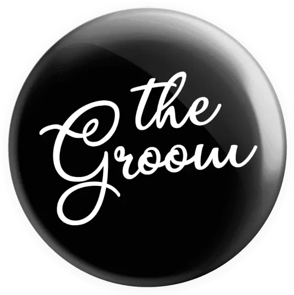 Placka The Groom - nápis