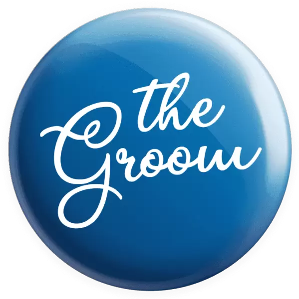 Placka The Groom - nápis