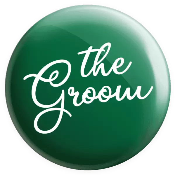 Placka The Groom - nápis