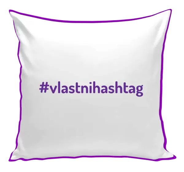 Polštář Vlastní hashtag