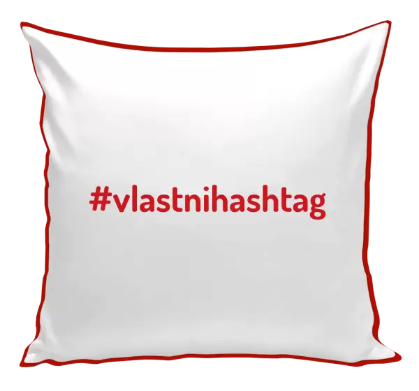Polštář Vlastní hashtag