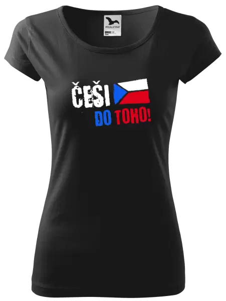 Dámské tričko Češi, do toho! - vlajka