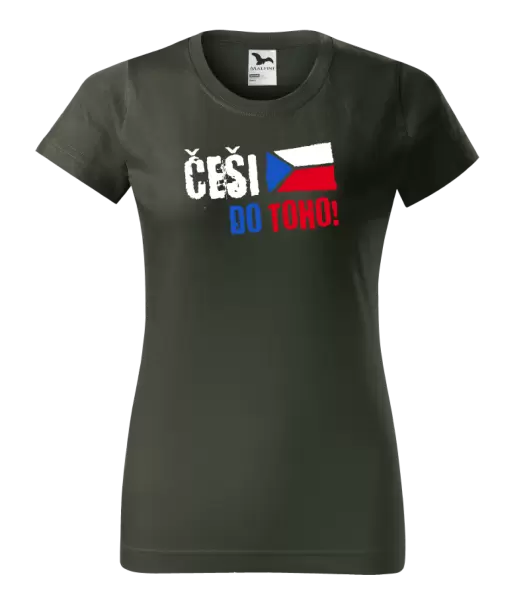 Dámské tričko Češi, do toho! - vlajka