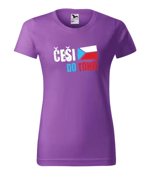 Dámské tričko Češi, do toho! - vlajka