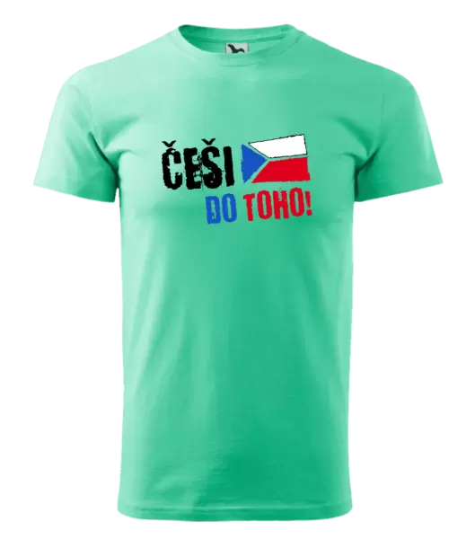 Pánské tričko Češi, do toho! - vlajka