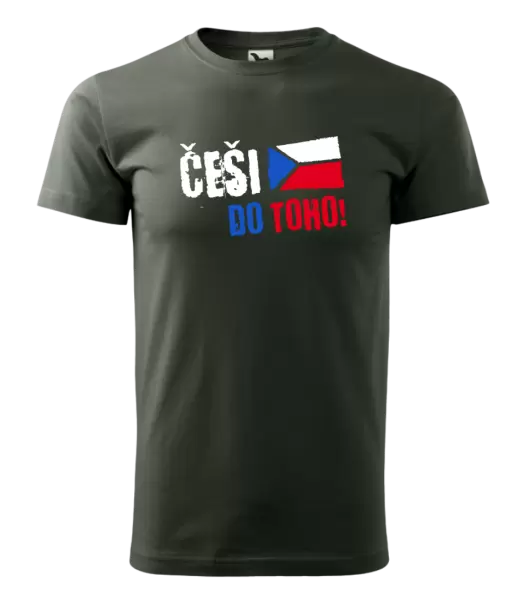 Pánské tričko Češi, do toho! - vlajka