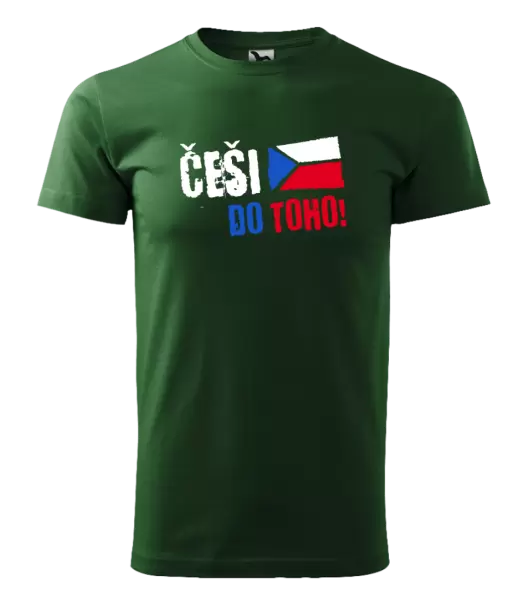 Pánské tričko Češi, do toho! - vlajka