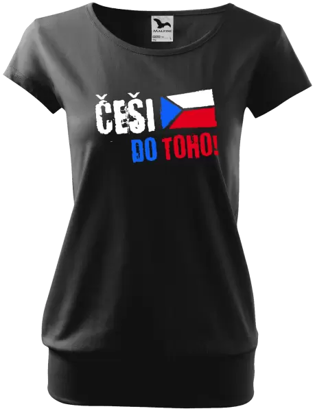 Dámské tričko Češi, do toho! - vlajka
