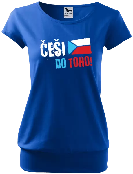 Dámské tričko Češi, do toho! - vlajka
