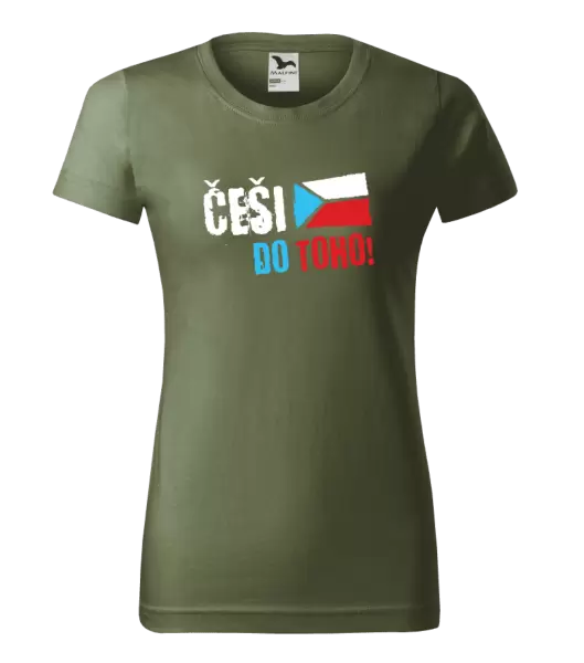 Dámské tričko Češi, do toho! - vlajka