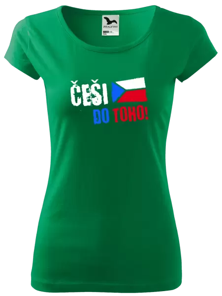 Dámské tričko Češi, do toho! - vlajka