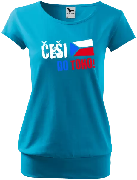 Dámské tričko Češi, do toho! - vlajka