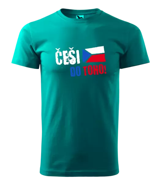 Pánské tričko Češi, do toho! - vlajka
