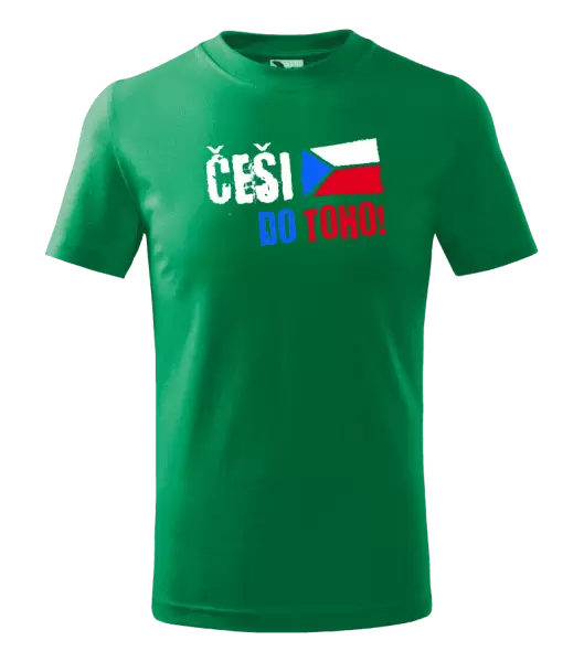 Dětské tričko Češi, do toho! - vlajka