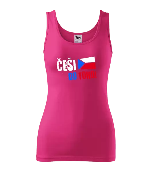 Dámské tílko Češi, do toho! - vlajka