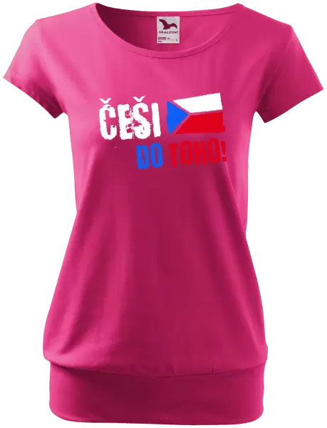 Dámské tričko Češi, do toho! - vlajka