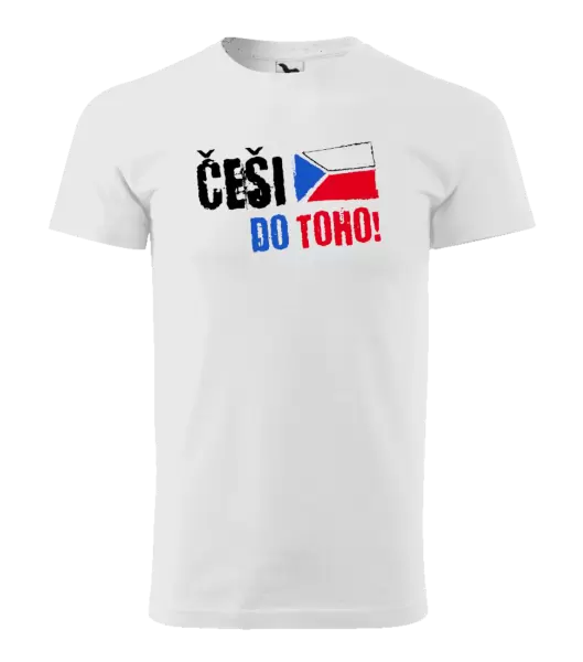 Pánské tričko Češi, do toho! - vlajka