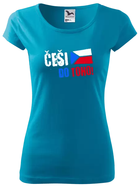 Dámské tričko Češi, do toho! - vlajka