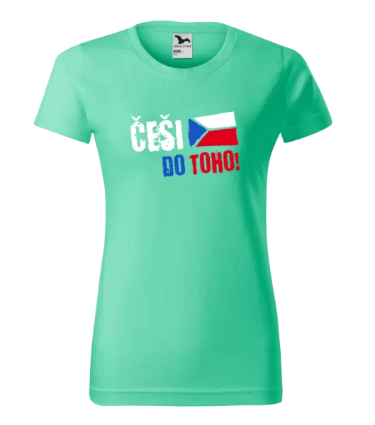 Dámské tričko Češi, do toho! - vlajka