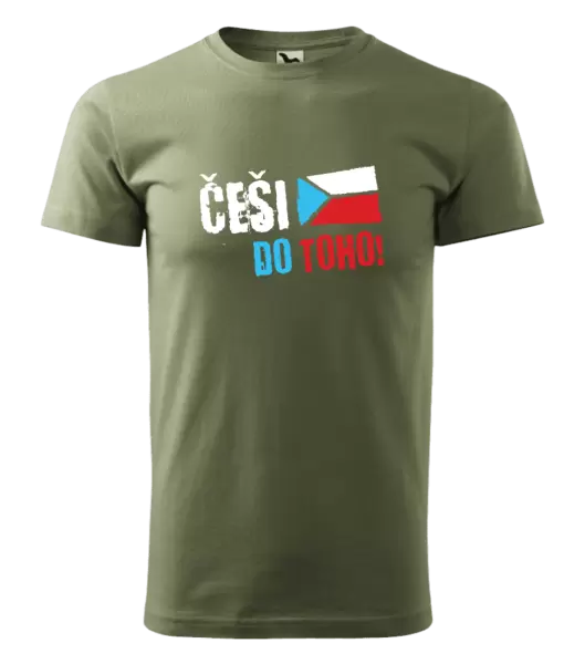 Pánské tričko Češi, do toho! - vlajka