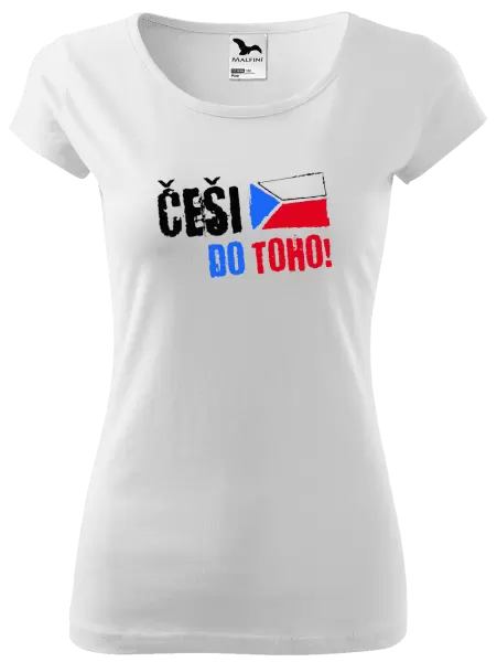Dámské tričko Češi, do toho! - vlajka