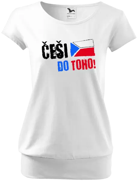 Dámské tričko Češi, do toho! - vlajka