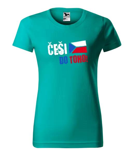 Dámské tričko Češi, do toho! - vlajka
