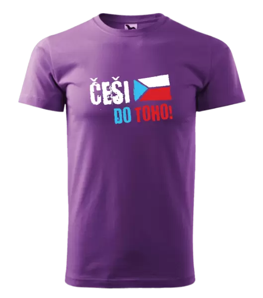 Pánské tričko Češi, do toho! - vlajka