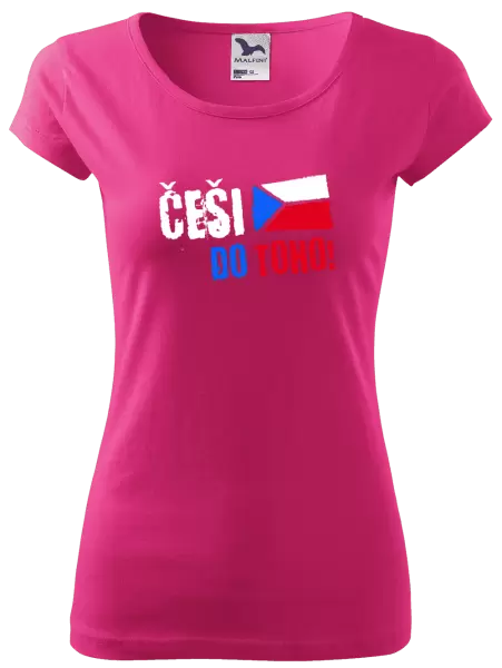 Dámské tričko Češi, do toho! - vlajka