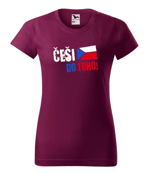 Dámské tričko Češi, do toho! - vlajka