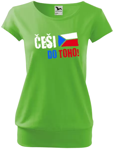 Dámské tričko Češi, do toho! - vlajka