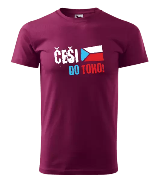 Pánské tričko Češi, do toho! - vlajka