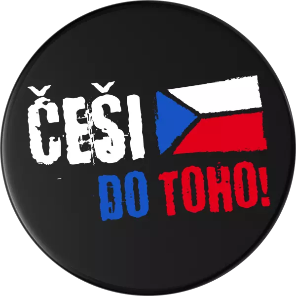 Hokejový puk Češi, do toho! - vlajka