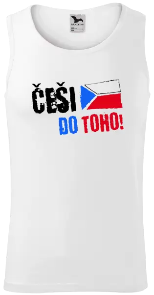 Pánské tílko Češi, do toho! - vlajka