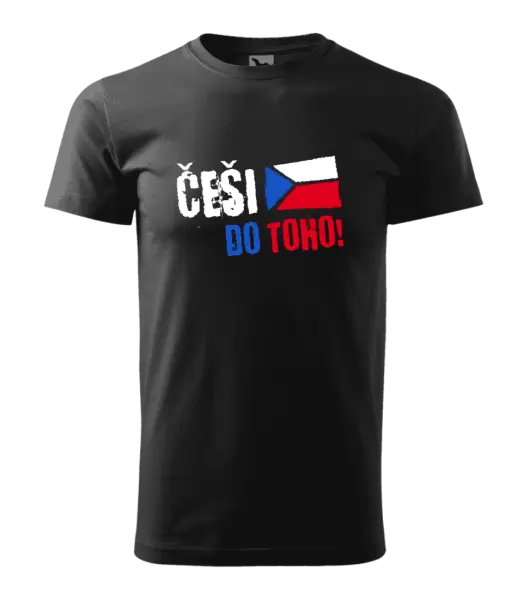 Pánské tričko Češi, do toho! - vlajka