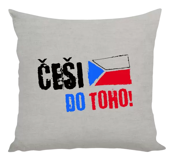 Polštář Češi, do toho! - vlajka