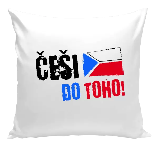Polštář Češi, do toho! - vlajka
