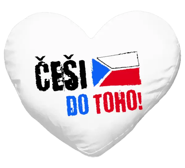 Polštář Češi, do toho! - vlajka