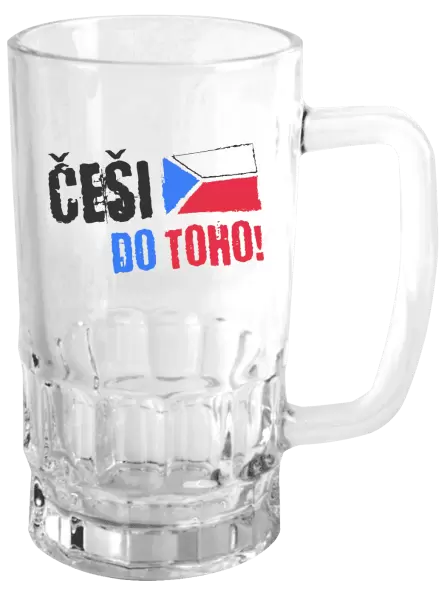 Půllitr Češi, do toho! - vlajka