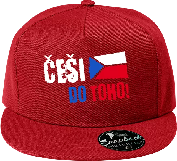 Snapback kšiltovka Češi, do toho! - vlajka