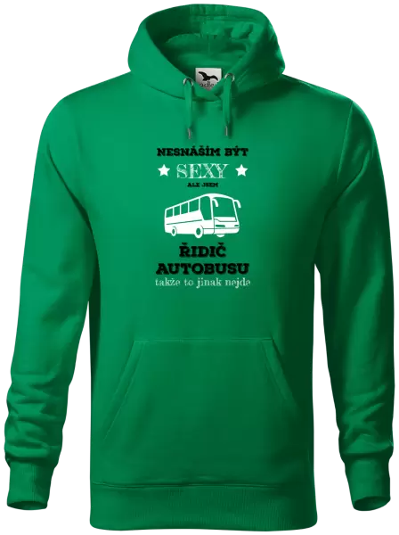 Pánská mikina Nesnáším být sexy, ale jsem řidič autobusu