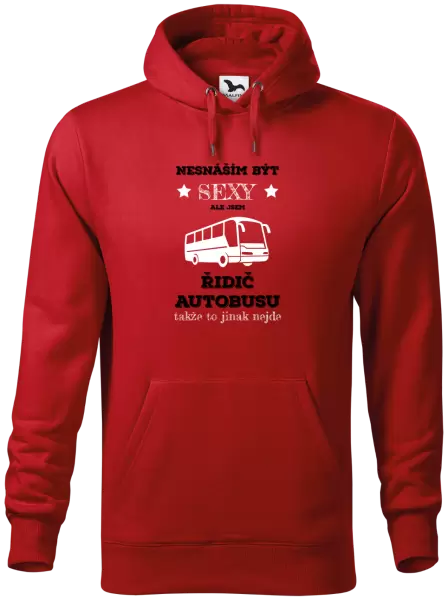 Pánská mikina Nesnáším být sexy, ale jsem řidič autobusu