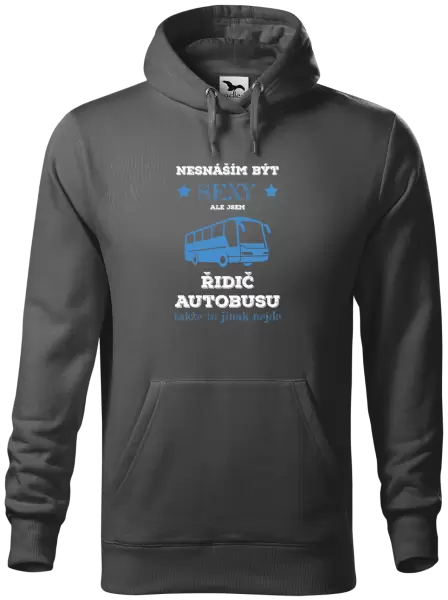 Pánská mikina Nesnáším být sexy, ale jsem řidič autobusu