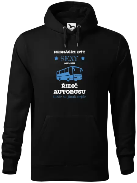 Pánská mikina Nesnáším být sexy, ale jsem řidič autobusu