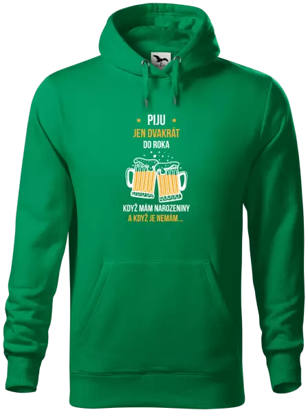 Pánská mikina Piju jen dvakrát do roka