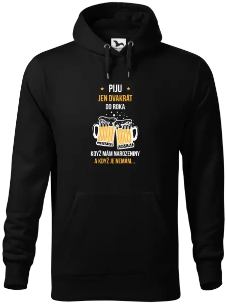 Pánská mikina Piju jen dvakrát do roka