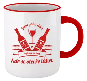 Hrnek Jsem jako džin, objevím se tam, kde se otevře lahev