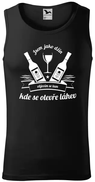 Pánské tílko Jsem jako džin, objevím se tam, kde se otevře lahev